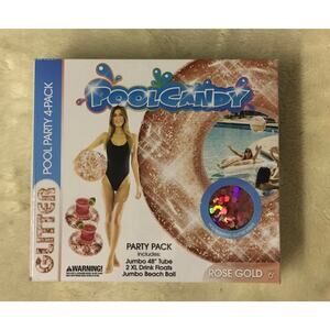 PoolCandy Glitter Pool Party 4Pack-Rose Gold